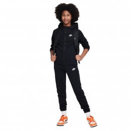 NikeSportswearPolyTrainingspakFull-ZipHoodedKidsZwartWit