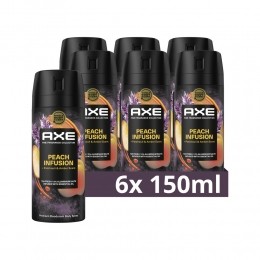 6xAxeDeodorantBodysprayPeachInfusion150ml