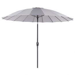 Beliani-BAIA-Parasol-Grijs-270cm-Polyester