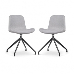 NolonNola-FDraaibareEetkamerstoelenSetvan2Lichtgrijs-Zwart