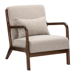 byfonQWiseFauteuil-DonkerWalnoot-Beige