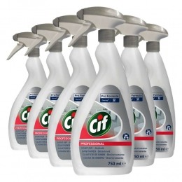 6xCifProfessional2-in-1Sanitairreiniger-enOntkalkerProFormula750ml