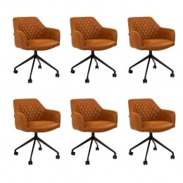 Bronx71EetkamerstoelmetwieltjesLevicognaceco-leer-