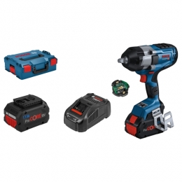 BoschGDS18V-1000C18VLi-IonAccuBiTurboSlagmoeraanzetterSet2x80AhAccuInL-Boxx-1000Nm-Koolborstelloos