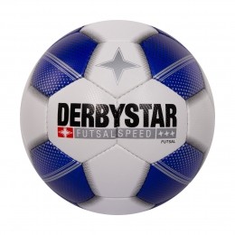 DerbystarFutsalSpeedZaalvoetbalMaat4WitBlauwZwart