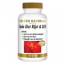 GratisVerzending2xGoldenNaturalsRodeGistRijstQ10Vegan360tabletten