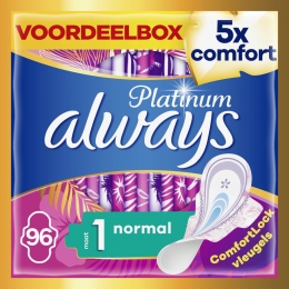 AlwaysMaandverbandPlatinumNormalPlus96stuks