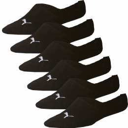 PUMASneakerSokkenFootie6-PackZwartWit