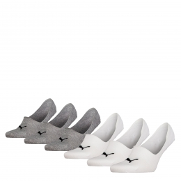 PUMASneakerSokkenFootie6-PackWitGrijs