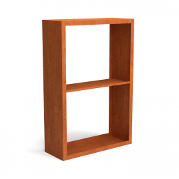 Eguracortenstaalhoutopslagonderverdeling2vakken1000x385x1500mmGeroba-Geroba