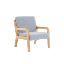 sweeek-Scandinavischekinderfauteuilinhoutenbouclstof