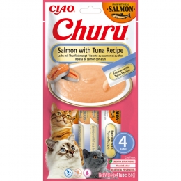 CiaoChuruPureeKattensnackSalmonTuna4x14gr