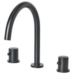 Beliani-PILCOMAYO-Wastafelkraan-Zwart-Messing