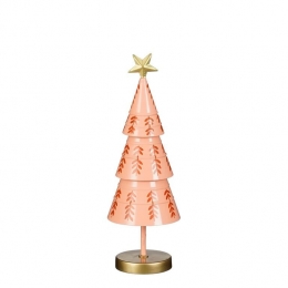 MicaDecorationsDecoratieKerstboom-H40x13cm-IJzer-Roze