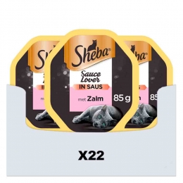 22xShebaKattenvoerNatvoerSauceLoversZalm85gr