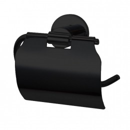 ToiletrolhouderBestDesignNeroZwartmetklep