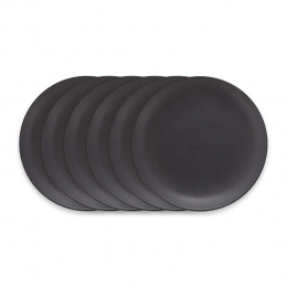 vtwonenOntbijtborden-Serviesset-MatZwart-Setvan6-20cm