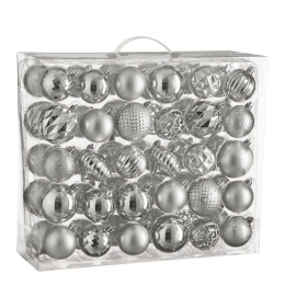 HouseofSeasonsKerstballenSet-60Stuks-Zilver