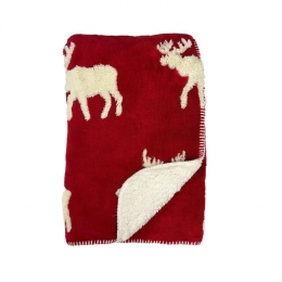 PlaidREINDEER-140x180cmBikingRed