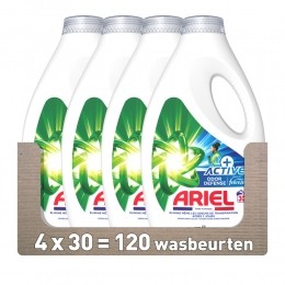 4xArielVloeibaarWasmiddelActieveOdorDefense30Wasbeurten135liter