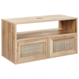 Beliani-ROSELL-Hangendewastafelkast-Lichthout-86x45cm-Vezelplaat