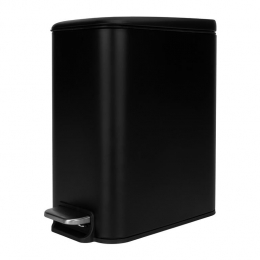 QUVIOPrullenbakvierkant-5L-Metaal-Zwart