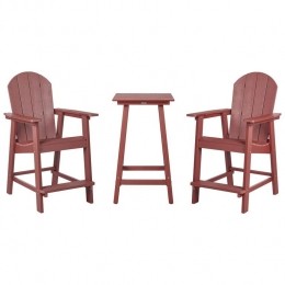 Beliani-ADIRONDACK-Balkonset-Rood-Kunsthout