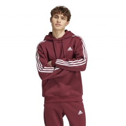 adidasEssentialsFleeceHoodieBordeauxroodWit