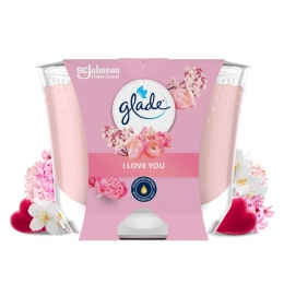 GladeGeurkaarsILoveYou100Raapzaadwax204gr