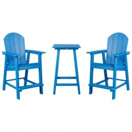 Beliani-ADIRONDACK-Balkonset-Blauw-Kunsthout