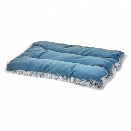 Beliani-ERGANI-Dierenbed-Blauw-Fluweel