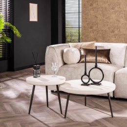 LifestyleFurnRondeSalontafelTocaraMarmercomposietSetvan2stuks-Marmercomposiet