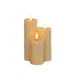 Druipkaars3x3dvlam165x11cmivoor-Annascollection