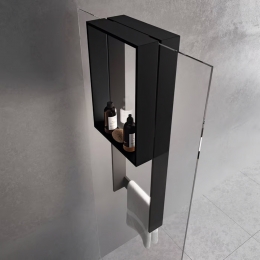 PlanchetNovelliniKuadravoorDouchewand90x35x18cmMatZwart