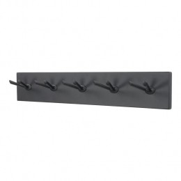 SpinderDesignPullWandkapstok-10Haken-Zwart