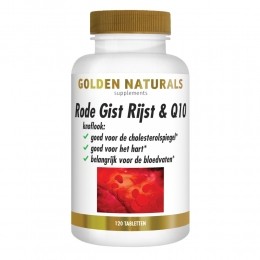 GratisVerzending2xGoldenNaturalsRodeGistRijstQ10Vegan120tabletten