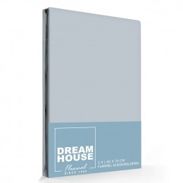 DreamhouseFlanellenKussenslopenGrijs2stuks