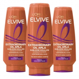 3xLOralElviveExtraordinaryOilKrulverzorgingConditioner200ml