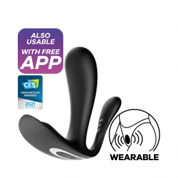 SatisfyerTopSecretDraagbareVibratorMetAnaleStimulatorRoos