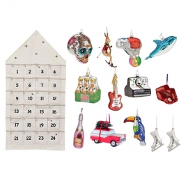 SarevaAdventskalender-met12kerstballen-Huis-Wit