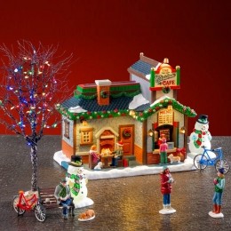 TheChristmasCafeSet18x48x26cmKerstdorpLEMAX-Lemax