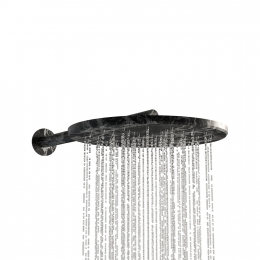 SalenziRegendouchekopMarble25cmBlackMarble