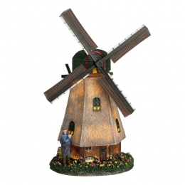 LuVilleKerstdorpMiniatuurZaanseMolen-L20xB14xH28cm