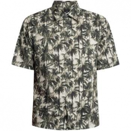 OverhemdKorteMouwEAXPrintGewevenShirtmetKorteMouwen