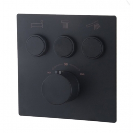 AfbouwdeelInbouwthermostaatWiesbadenCaralKlikPro3-wegMatZwart