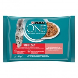 12xPurinaONEOnePouchSterilcatAdultZalm4x85gr