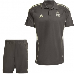adidasRealMadridPoloZomerset2025-2026GrijsLichtgroen