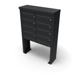 Multiboxbrievenbus2breed5hoogzwartIIGeroba-Geroba