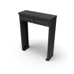 Multiboxbrievenbus2breed1hoogzwartGeroba-Geroba