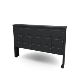 Multiboxbrievenbus5breed3hoogzwartIGeroba-Geroba